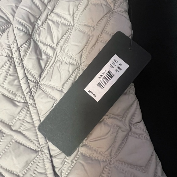 The Limited EVA LONGORIA Quilted Zip-Front Vest Silvery Grey - Picture 3 of 5